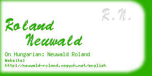 roland neuwald business card